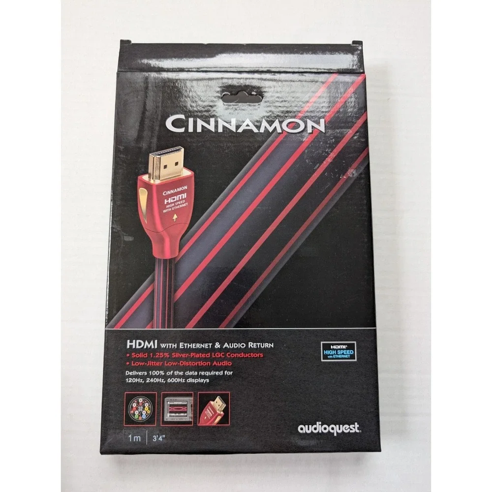 READ AudioQuest Cinnamon High Speed HDMI Cable with Ethernet 1 Meter Red